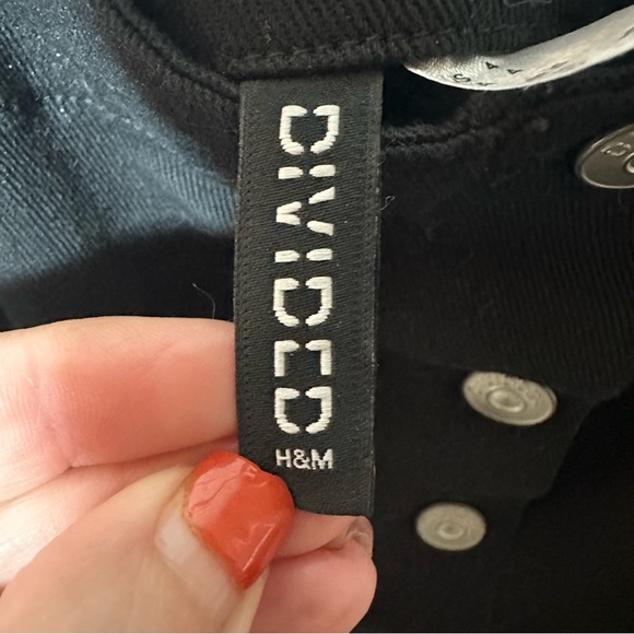 H&M Divided Black Button-Front Mini Dress Size 4 - Picture 7 of 11